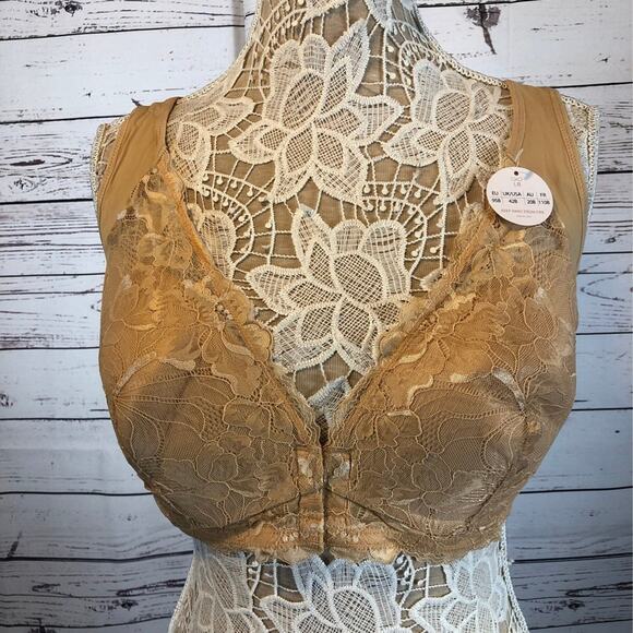 NWT LACY BRA bundle of 2 one grey & one nude color size 42B - Picture 11 of 12